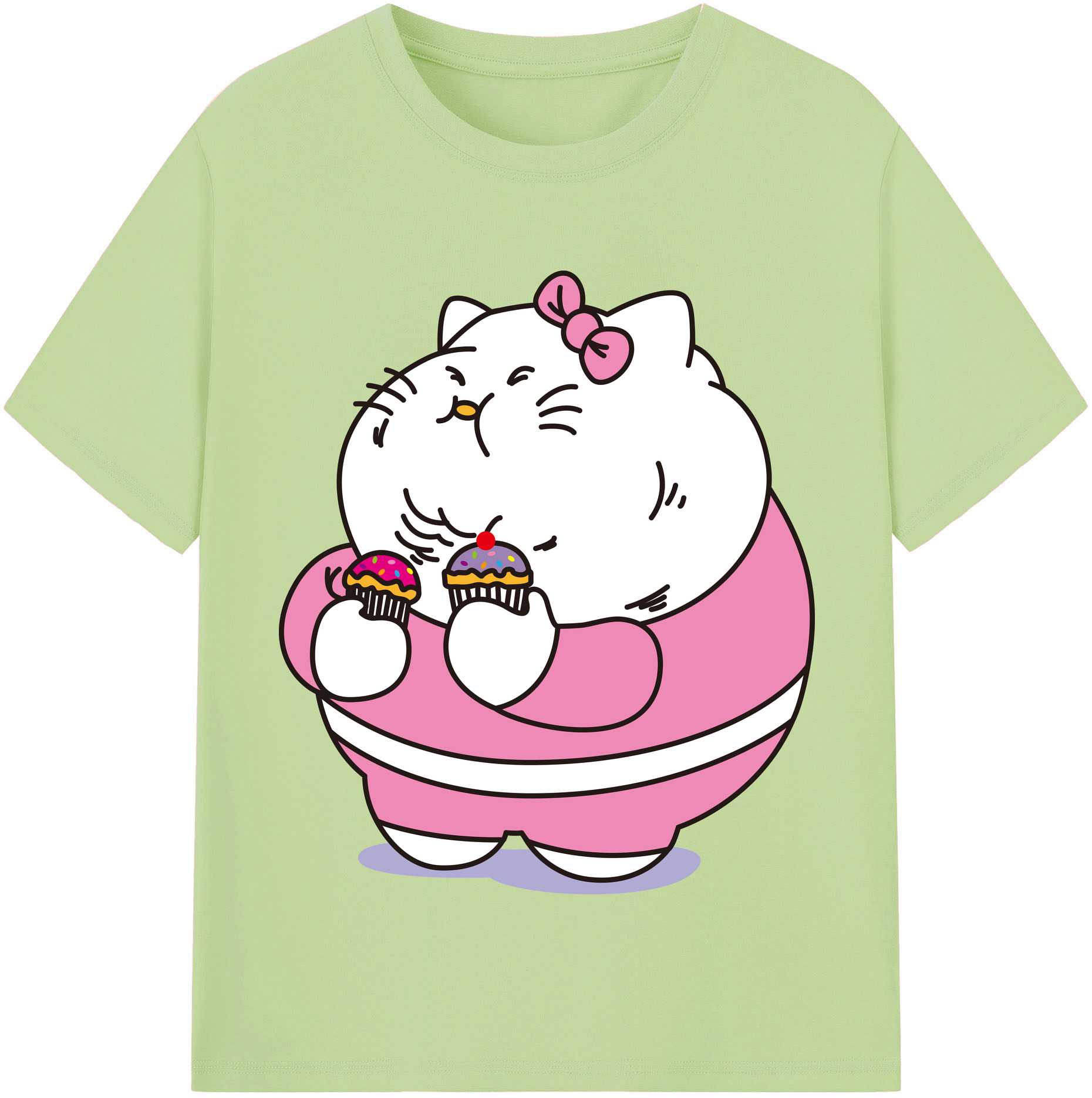 （画像用） Hello Kitty ハローキティ 綿100％半袖Tシャツ（フロントプリント）